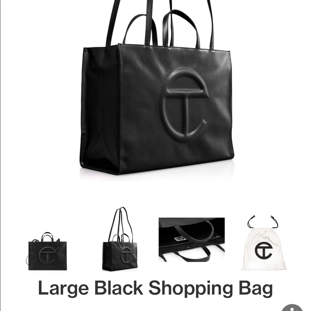 Brand New Telfar Large Black Shopping Bag